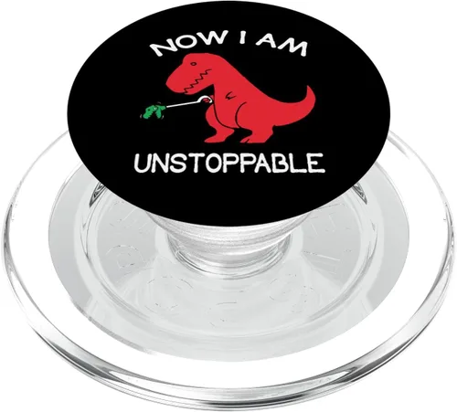 Vista 7 de Now I'm Unstoppable - Funny T-Rex Dinosaur PopSockets Grip y soporte para teléfonos y tabletas