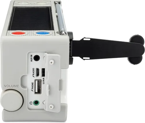 Vista 7 de C. Crane CCRadio Solar con recepción Bluetooth, manivela de emergencia NOAA Weather AM/FM - Radio multialimentada - Linterna LED integrada