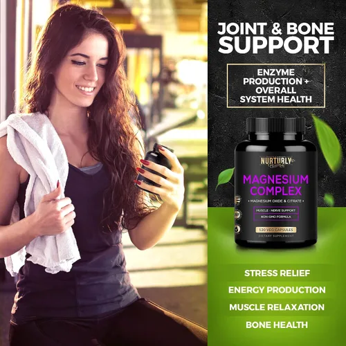 Vista 8 de Suplemento complejo de citrato y óxido de magnesio de 500 mg – Alta absorción máxima fuerza – Ayuda a apoyar la densidad ósea y fuerza, músculos