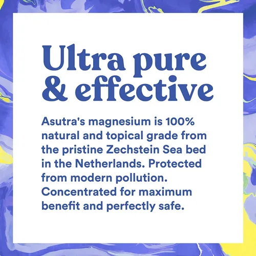 Vista 5 de ASUTRA Loción diaria de magnesio con OptiMSM, 6.76 fl oz - Topical Magnesio, absorción rápida, vitaminas A y E, manteca de karité para una piel