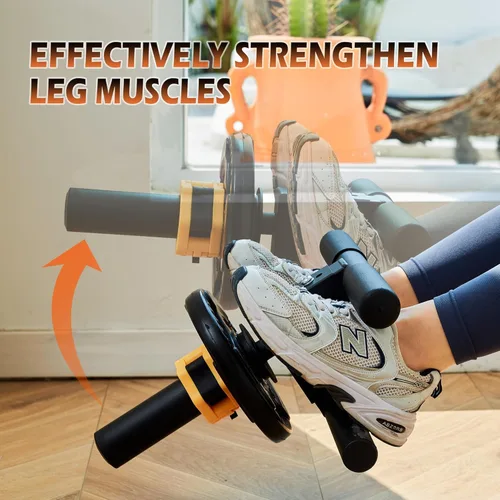 Vista 3 de Tibialis Trainer Tib Bar Raise Machine Equipo de ejercicio Entrenamiento de fuerza Rasgando músculos de la parte inferior de las piernas Amarillo