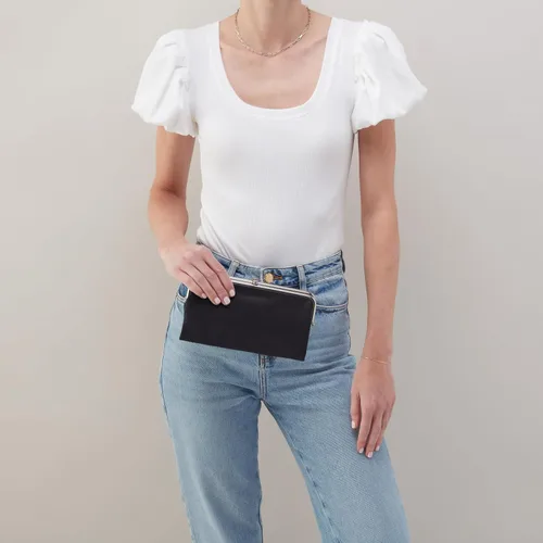 Vista 2 de HOBO Cartera de mano de cuero Lauren para mujer