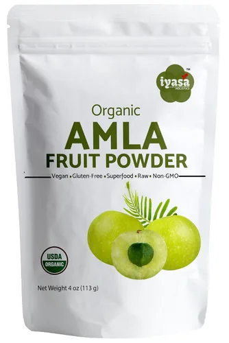 Vista 10 de Amla Powder Organic 16 oz – USDA Certified Organic Amla Powder Ayurveda Herb Indian Gooseberry Powder Amalaki Superfood for Skin & Hair – Pure
