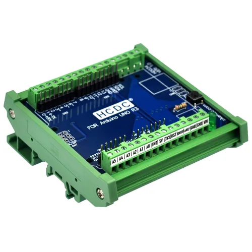Vista 2 de Módulo de bloque de terminales de ruptura de pinout de montaje en carril DIN para Arduino UNO R3