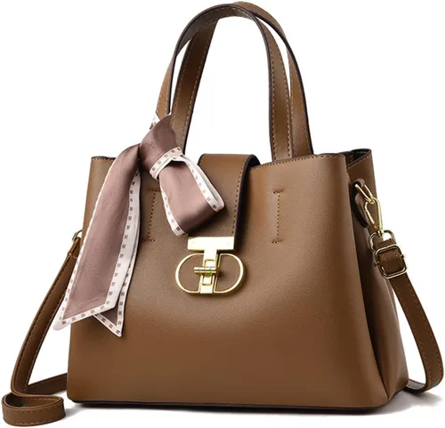 Vista 8 de NICOLE & DORIS Bolsos elegantes para mujer, bolsos de mano de diseñador con asa superior con cinta, bolsas de hombro con múltiples bolsillos