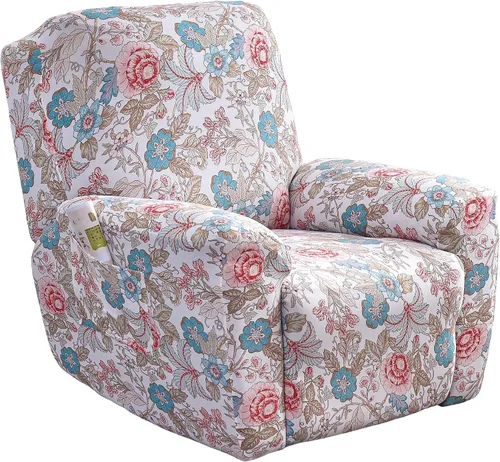Vista 23 de Fundas elásticas para sillas reclinables, 4 piezas, estampado Lazyboy, funda de elastano suave para silla reclinable, protector de muebles