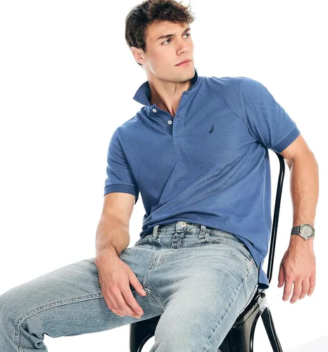 Vista 179 de Nautica playera polo clásica de mangas cortas, color sólido, para hombre