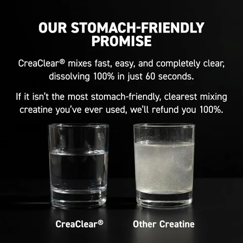 Vista 4 de Kaged CreaClear Creatine Monohydrate Powder Mezcla transparente y se disuelve completamente, sin grano Creatina micronizada premium para fuerza