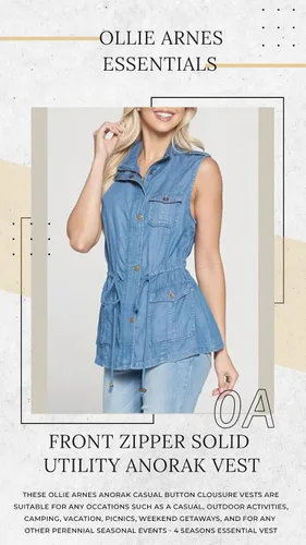 Vista 5 de OLLIE ARNES Chaleco Anorak ligero sin mangas para mujer