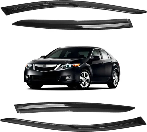 Vista 113 de Viseras para ventanas para Mazda 3 Sedán 4 puertas 2004 2005 2006 2007 2008 2009 estilo JDM Mugen, deflector de viento, protector solar y de lluvia