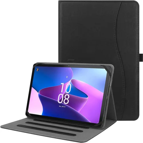 Vista 11 de HGWALP Funda universal para tablet de 9, 9.7, 10.1, 10.2, 10.5, 10.9 y 11 pulgadas, funda para tablet con múltiples ángeles de visión con correa