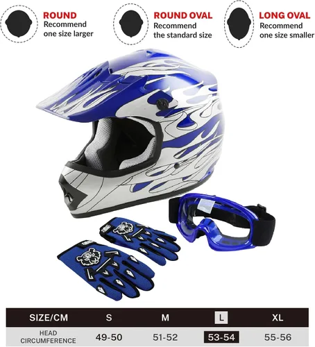 Vista 97 de SLMOTO - Casco DOT para niños y jóvenes, casco de motocross para todoterreno y calle, casco de motocicleta, casco de bicicleta de tierra, motocross