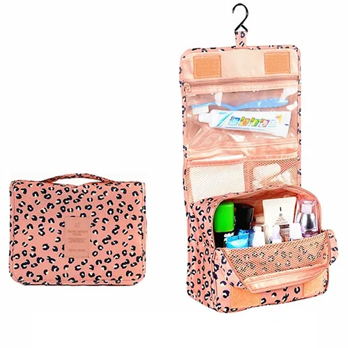 Vista 2 de seven wolves Bolsas de cosméticos colgantes - Organizador de viaje portátil Bolsas de cosméticos Bolsas de cosméticos Cajas de señoras Kit de Rosado