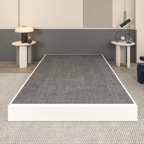 Vista 11 de Somier de 5 Pulgadas para Cama Individual, Base de Colchón Metálica Resistente con Funda de Tela, Montaje Fácil, Capacidad de 680 kg