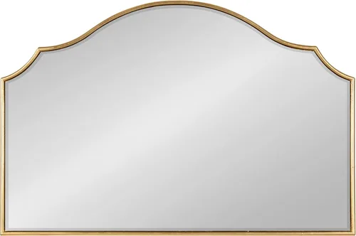 Vista 2 de Kate and Laurel Leanna Glam - Espejo de pared horizontal, 20 x 30, dorado, sofisticado espejo grande para pared