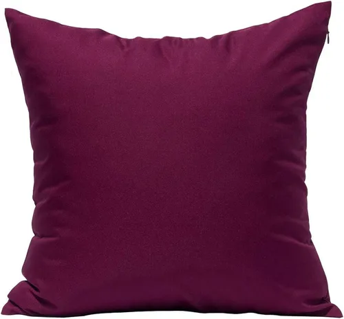 Vista 14 de TangDepot Fundas de almohada sólidas de seda sintética duradera, fundas de almohada cuadradas decorativas, fundas de almohada para interiores y Azul
