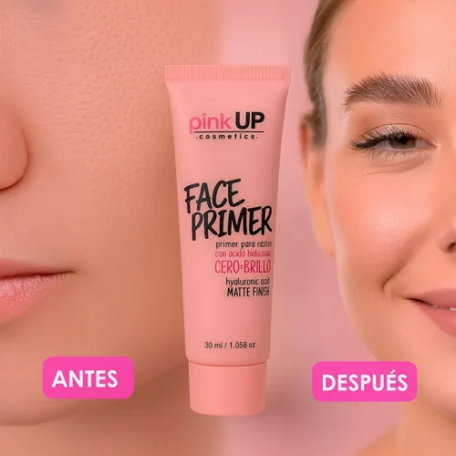 Vista 5 de PINK UP Imprimación facial Prepara la piel para el maquillaje Acabado mate con efecto porcelana Extiende la duración del maquillaje Minimiza