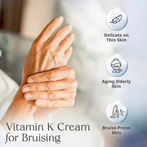 Vista 5 de Crema para aliviar moretones con árnica y vitamina K - Fórmula extra fuerte para moretones, decoloración y piel fina - Hidratante de rápida