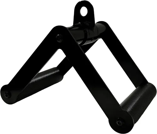 Vista 8 de qibylift Barra desplegable LAT, barra de presión recta giratoria en forma de V, cuerda de tríceps, accesorio de cable de mango de doble fila D