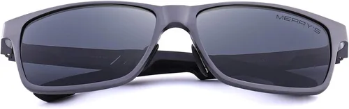 Vista 3 de MERRYS 2016 retro marco de aluminio conducción polarizado gafas de sol para hombres mujeres S8571
