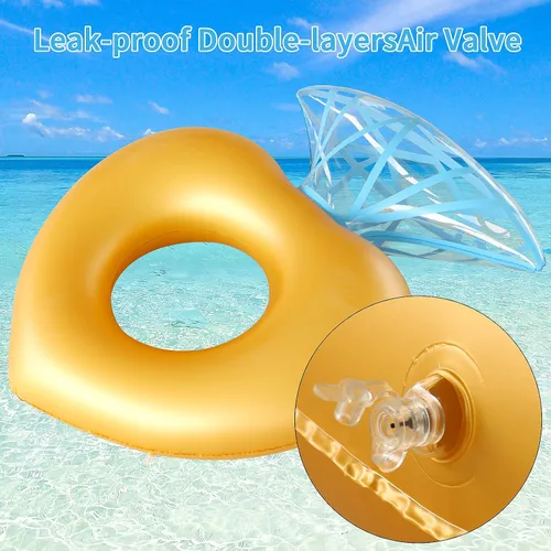 Vista 5 de Anillo de natación de diamantes flotante, piscina, juguetes de playa para adultos, anillo de natación inflable, cama flotante, fiesta divertida