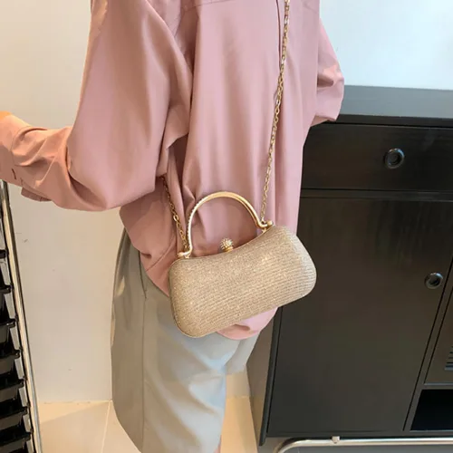 Vista 3 de Bolso de mano de noche para mujer, bolsos formales brillantes de noche, bolso de mano para boda, cóctel, graduación, fiesta, bolsa de noche