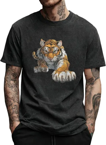 Vista 18 de domirica Camisas holgadas lavadas para hombre, sólidas, 100% algodón, camisetas cuadradas, ropa de fitness vintage, ropa de calle para gimnasio