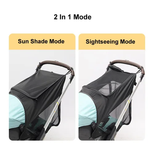 Vista 4 de DOONA - Parasol 2 en 1 para cochecito de bebé y asiento de automóvil, extensión de protección UV, cubierta solar, toldo de cobertura completa