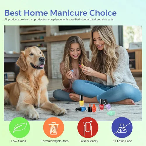 Vista 9 de Morovan Juego de esmalte de uñas de uñas: regalo de primavera y verano 2026, 36 piezas, con purpurina y aire brillante, kit de esmalte de uñas