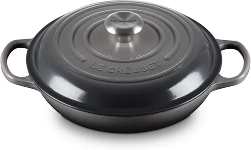 Vista 34 de Le Creuset Signature - Sartén de hierro fundido esmaltada con mango de hierro, 3,5 qt., alcachofa