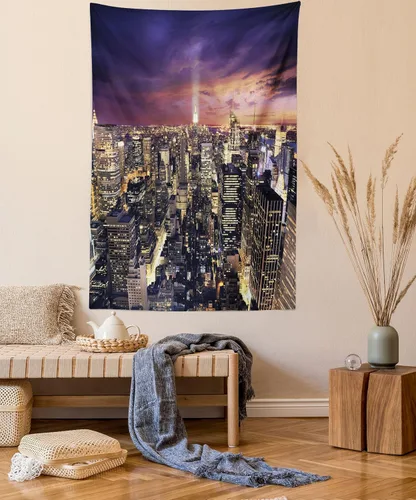 Vista 12 de Lunarable Tapiz de los años 90, historia inspirada en el arte pop, ilustración temática de baile de celebración, decoración de tela para colgar