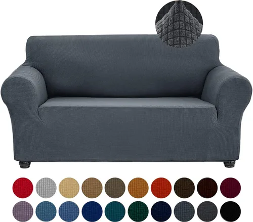 Vista 24 de Joccun Funda Elástica para Silla Sofá, Funda de Sofá de 1 Pieza Tela Jacquard de Spandex con Parte Inferior Elástica, Protector de Muebles Lavable