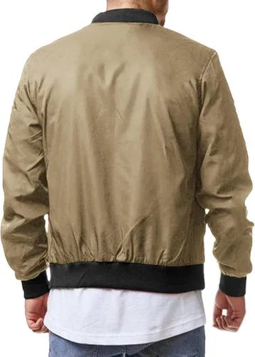 Vista 2 de COOFANDY Men Bomber Jackets Lightweight Windbreaker Jacket Casual Softshell Flight Fashion Winter Fall Coat with Pocket