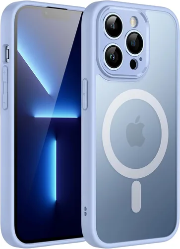 Vista 11 de JETech Funda magnética para iPhone 13 Pro de 6.1 pulgadas, compatible con MagSafe, lente de cámara trasera translúcida mate, protección completa