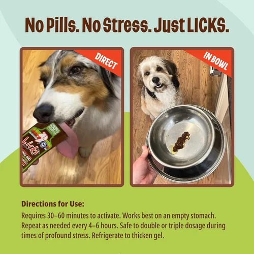 Vista 6 de Licks Pill Free Zen Dog Calming - Suplementos calmantes para comportamiento agresivo y nerviosismo - Golosinas calmantes para perros para aliviar