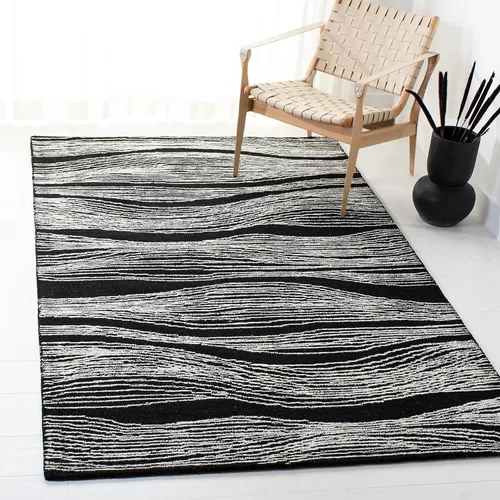 Vista 30 de SAFAVIEH Metro Collection - Alfombra decorativa de 2 x 3 pies, azul y marfil, diseño transicional, ideal para áreas de alto tráfico en pasillo, baño