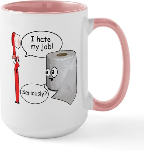 Vista 27 de CafePress Cattitude Funny Cat Saying Taza Grande de Café de Cerámica 15 oz (444 ml)