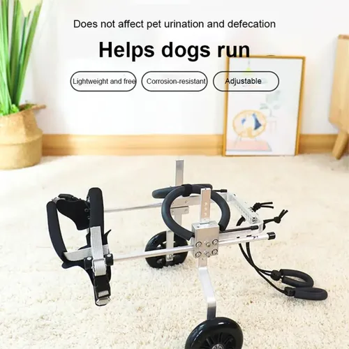 Vista 3 de Dog Wheelchair, for Back Legs Pet/Doggie Doggy Adjustable Doggy Light Weight Dog&Cat&Pets,for Injured, Disabled,Hind Limb Weak Pet, with Leg Brace