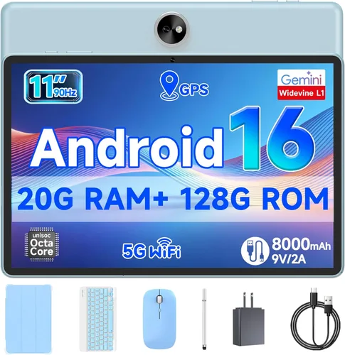 Vista 11 de PEICHENG Tablet Android 16 de 11 pulgadas con procesador Octa-core, 18GB RAM 128GB ROM, duración de la batería de 8000mAh durante todo el día