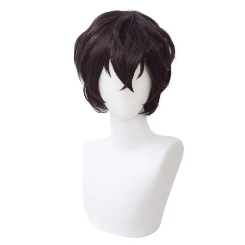 Vista 9 de Wiggy Mermaid Peluca corta de color naranja, peluca de pelo recto de jengibre para mujer Short Orange Side Part Anime Cosplay Hair Wig for Halloween