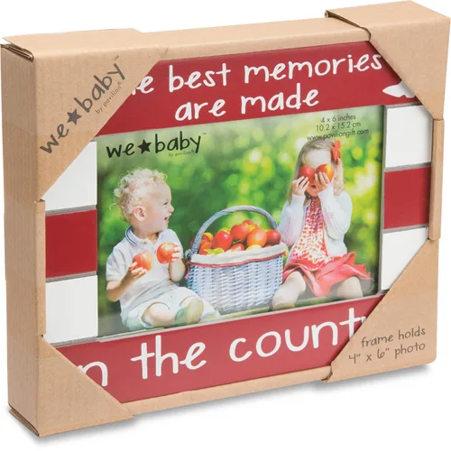 Vista 3 de Pavilion Gift Company We Baby The Best Memories are Made in The Country - Marco de fotos rojo, 6 x 4 pulgadas