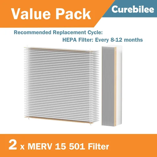 Vista 5 de 501 Filtro de repuesto para horno compatible con el purificador de aire AprilAire 5000 para toda la casa, 16 x 25 x 6 MERV 15, aire limpio y polvo
