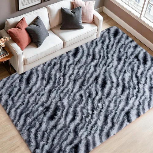 Vista 51 de qulint Alfombra negra para dormitorio, alfombra de área pequeña de 2 x 3 pies para habitación de niños, alfombra suave y mullida para sala de estar
