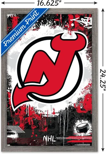 Vista 3 de Trends International NHL New Jersey Devils - Póster de pared con logotipo Maximalist 23