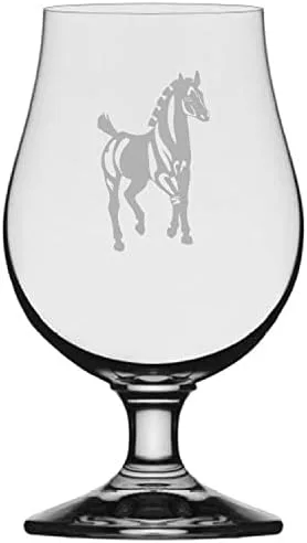 Vista 75 de Abaco Barb Body Horse - Vaso de cerveza Iona grabado (13.25 onzas)