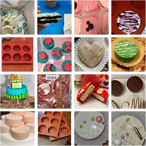 Vista 5 de Palksky Molde de galletas cilíndricas redondas para caramelos/cubierta de chocolate, molde de galletas para sándwich, magdalenas, magdalenas Molde
