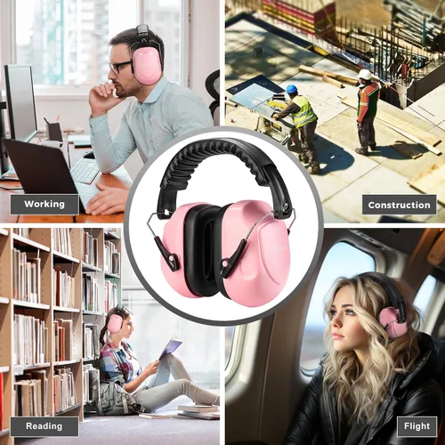 Vista 124 de ProCase NRR 28dB Noise Reduction Ear Muffs, Foldable Adjustable Noise Cancelling Headphones