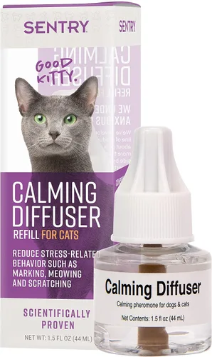 Vista 7 de Sentry Difusor calmante portátil Behavior para gatos, reduce la respuesta al estrés normal y al mal comportamiento con feromonas calmantes, diseño