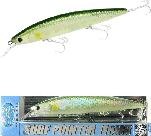 Vista 13 de LUCKY CRAFT Puntero de surf 115MR, Señuelos de pesca de surf de agua salada, Fletán, Perca de surf, Lubina blanca del mar, Lubina rayada 711 Super