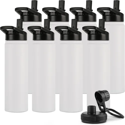Vista 89 de DOMICARE Botella de agua para niños de 16 onzas para la escuela, de acero inoxidable, con aislamiento al vacío de doble pared, botella de agua